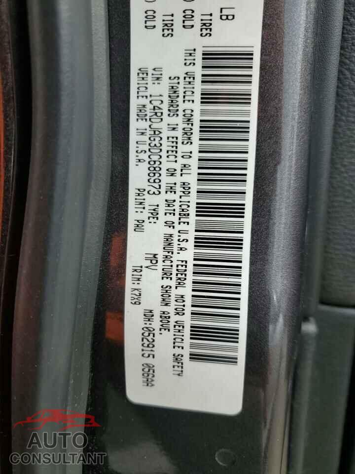 DODGE DURANGO 2013 - 1C4RDJAG3DC686973