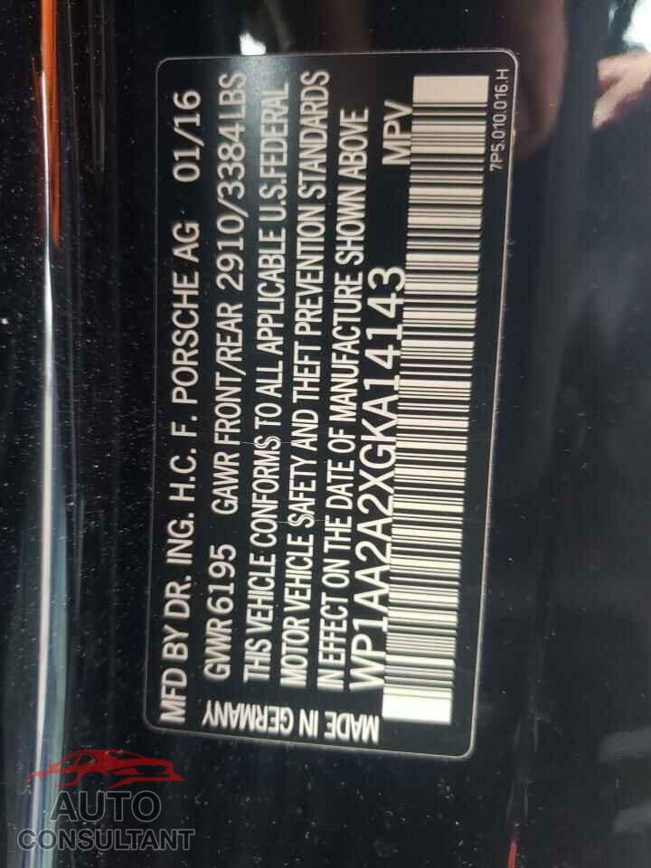 PORSCHE CAYENNE 2016 - WP1AA2A2XGKA14143
