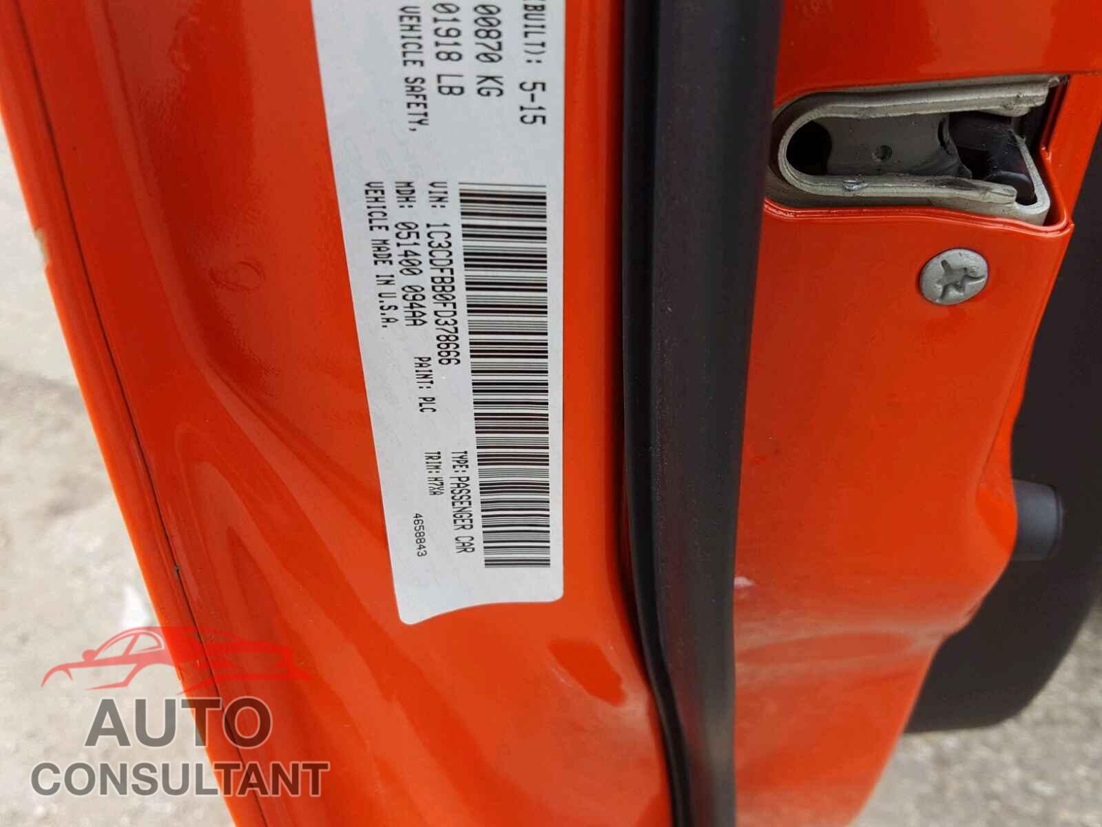 DODGE DART 2015 - 1C3CDFBB0FD378666