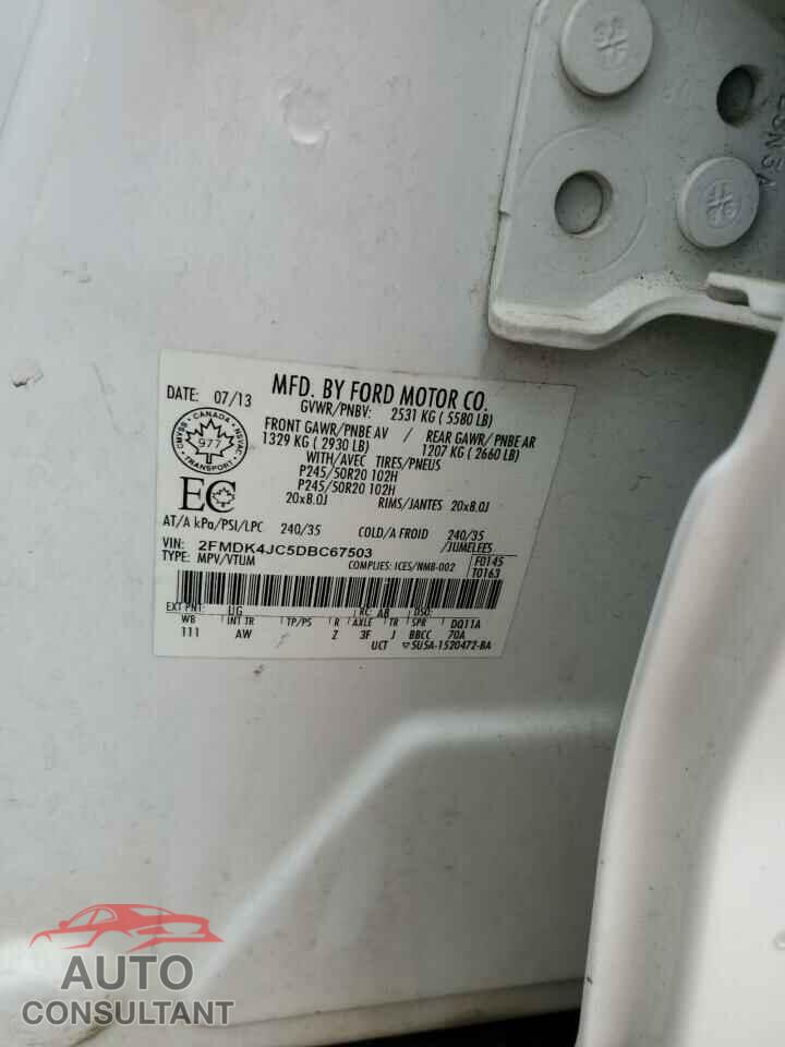 FORD EDGE 2013 - 2FMDK4JC5DBC67503