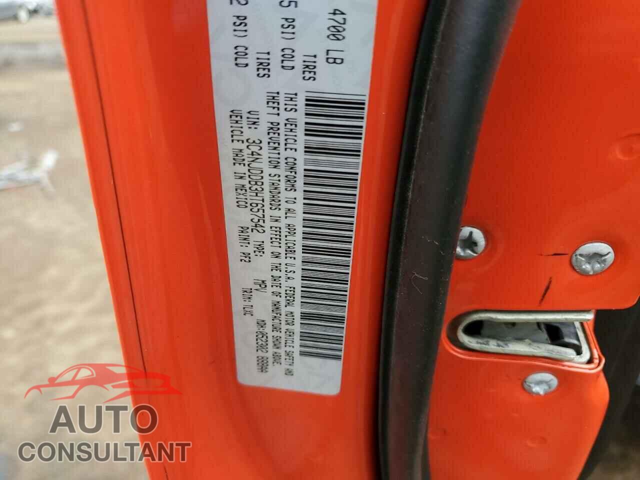 JEEP COMPASS 2017 - 3C4NJDDB3HT657542