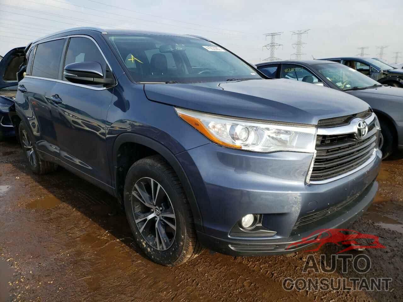 TOYOTA HIGHLANDER 2016 - 5TDJKRFH5GS258392