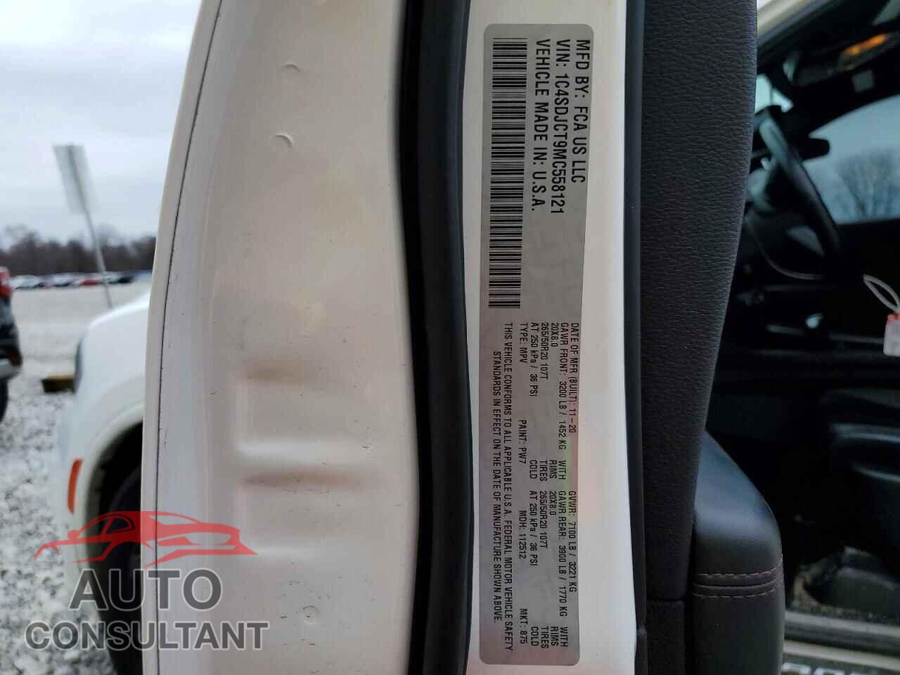 DODGE DURANGO 2021 - 1C4SDJCT9MC558121