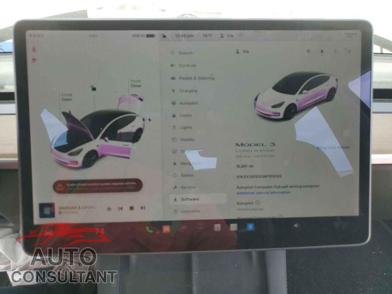 TESLA MODEL 3 2022 - 5YJ3E1EB5NF103082