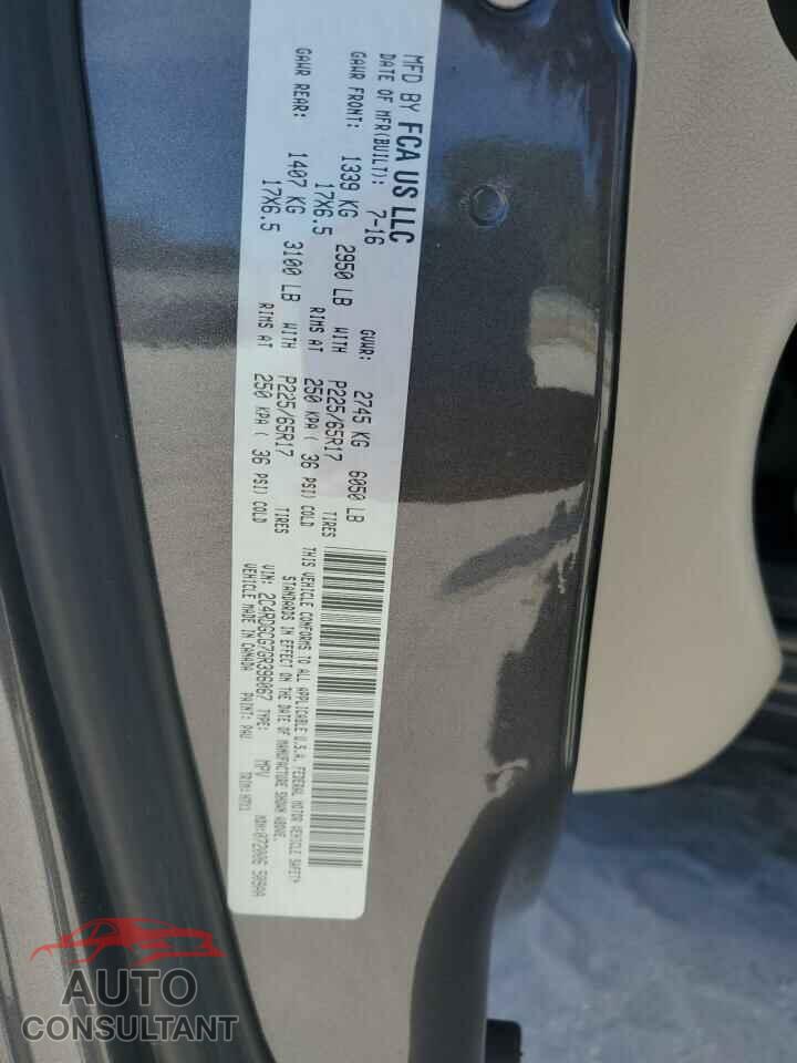 DODGE CARAVAN 2016 - 2C4RDGCG7GR396067