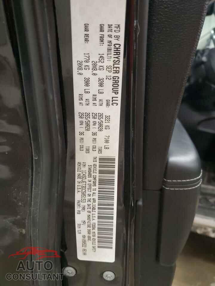 DODGE DURANGO 2013 - 1C4SDJET3DC505153