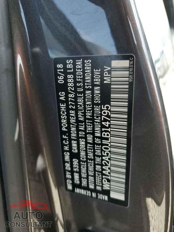 PORSCHE MACAN 2018 - WP1AA2A50JLB14795