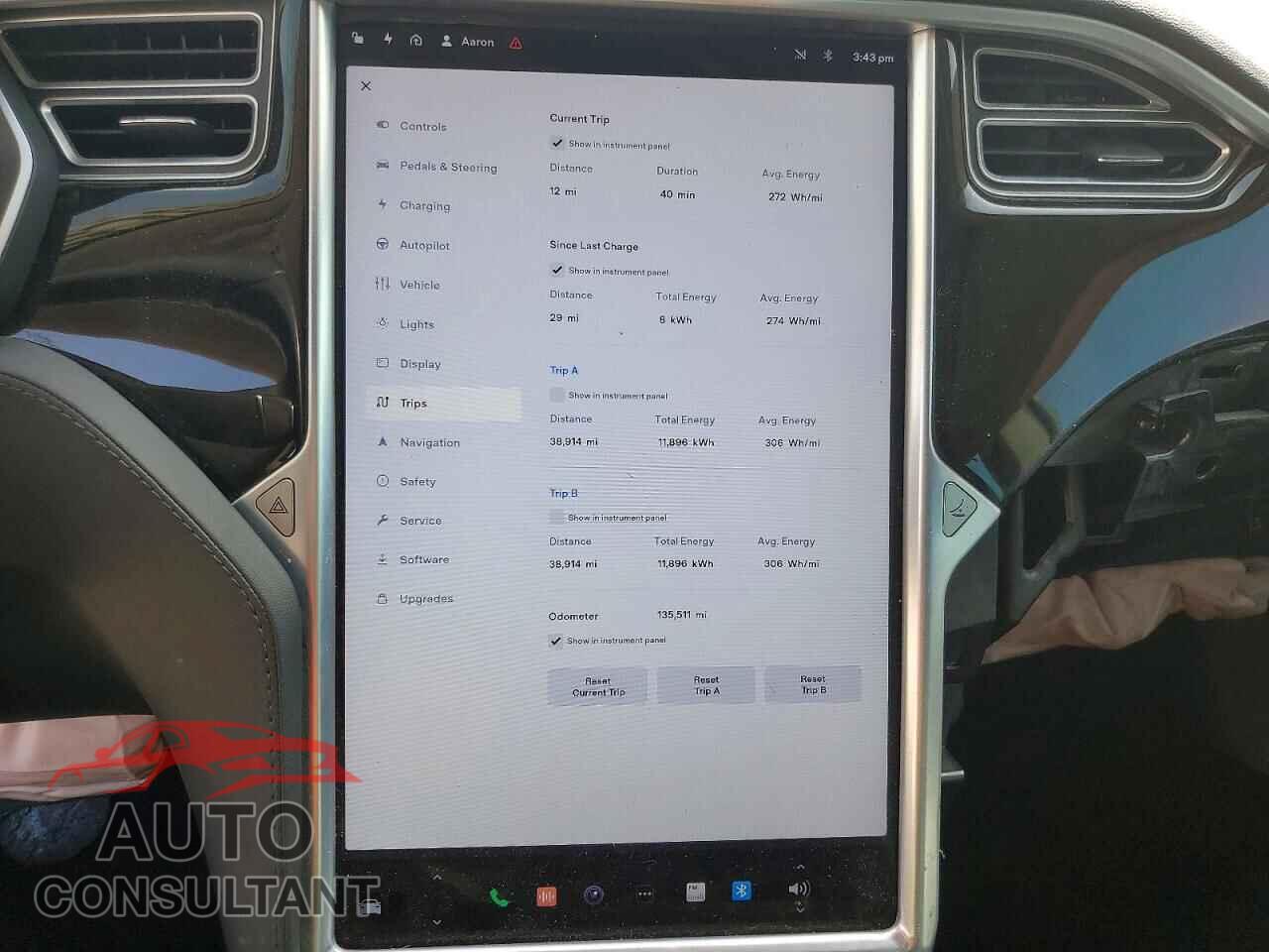 TESLA MODEL S 2015 - 5YJSA1E13FF106353