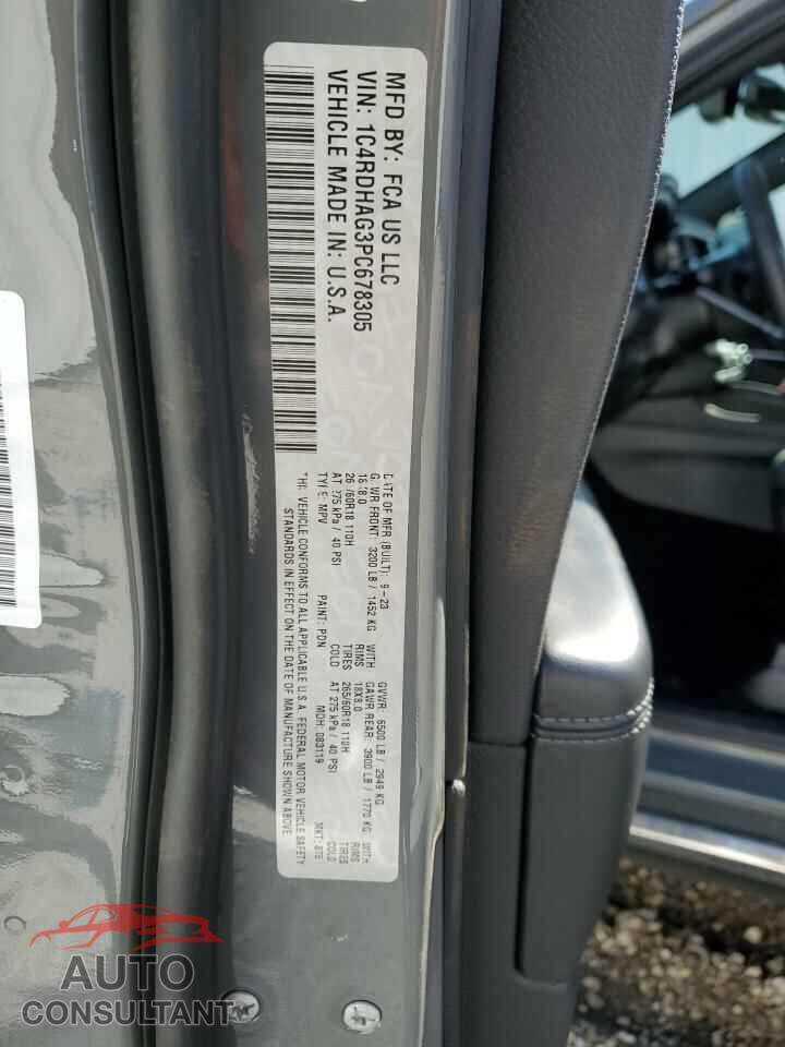 DODGE DURANGO 2023 - 1C4RDHAG3PC678305