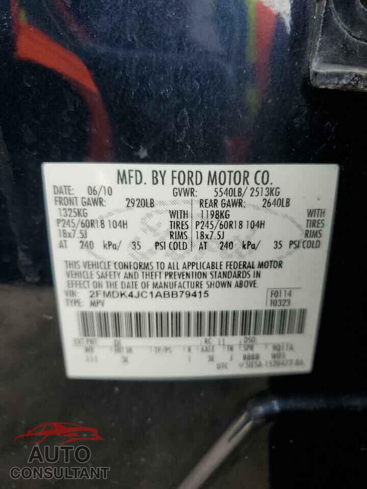 FORD EDGE 2010 - 2FMDK4JC1ABB79415