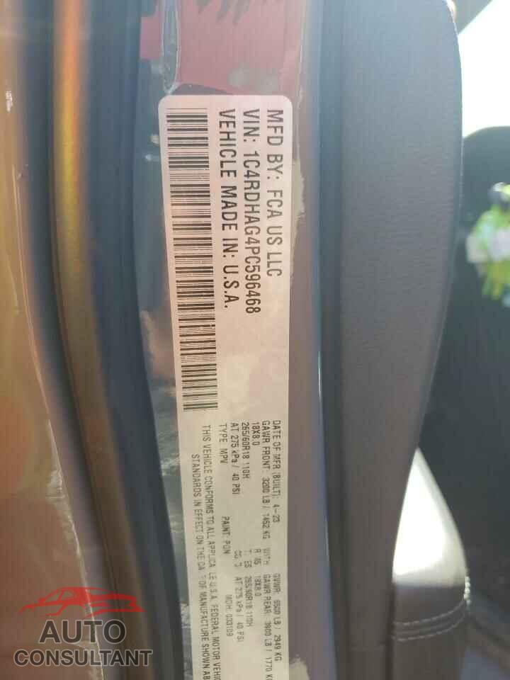 DODGE DURANGO 2023 - 1C4RDHAG4PC596468