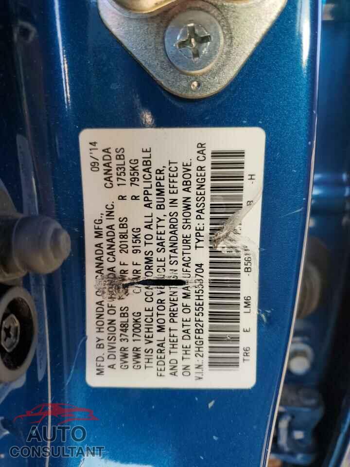 HONDA CIVIC 2014 - 2HGFB2F55EH553704