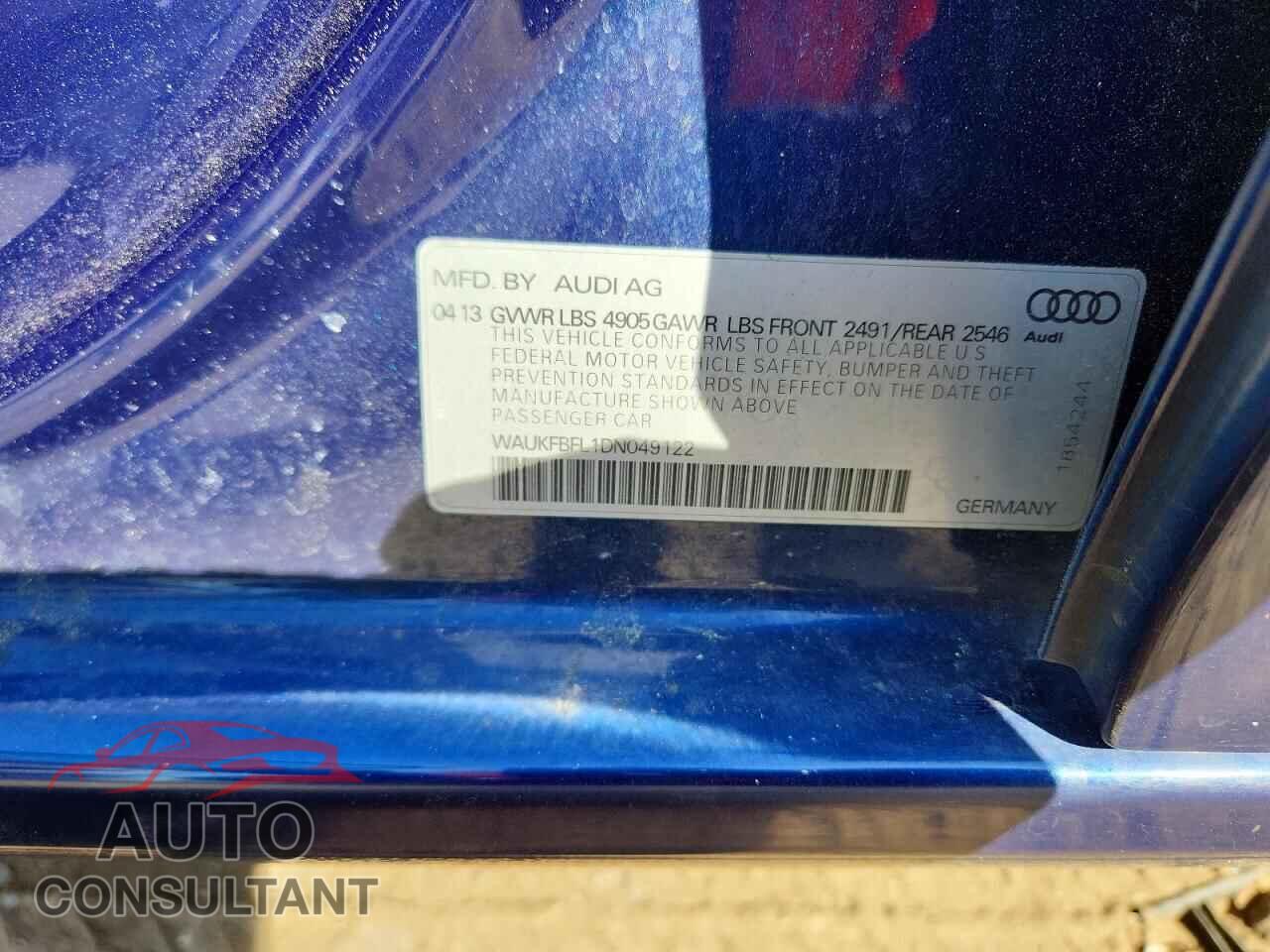 AUDI A4 2013 - WAUKFBFL1DN049122