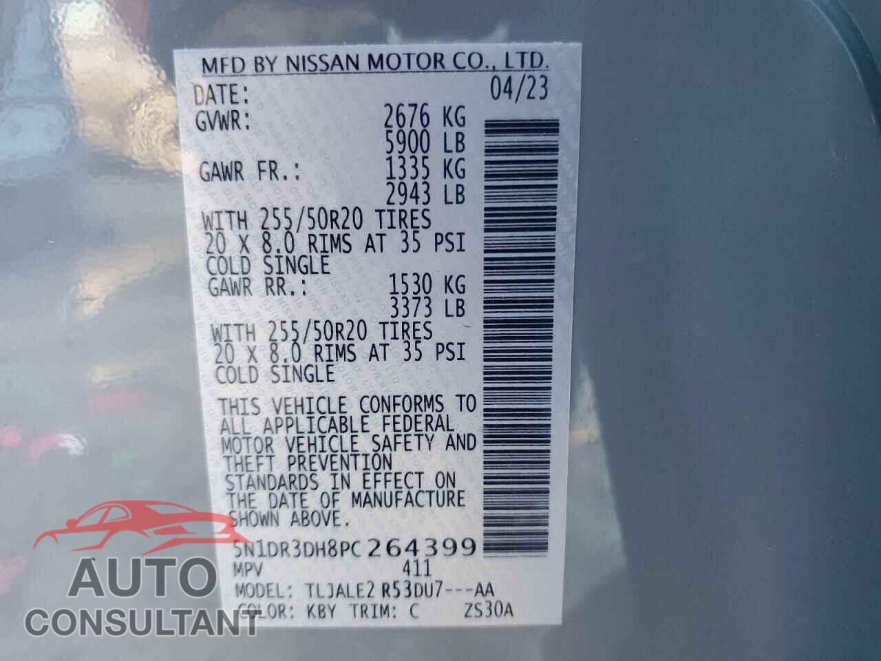 NISSAN PATHFINDER 2023 - 5N1DR3DH8PC264399