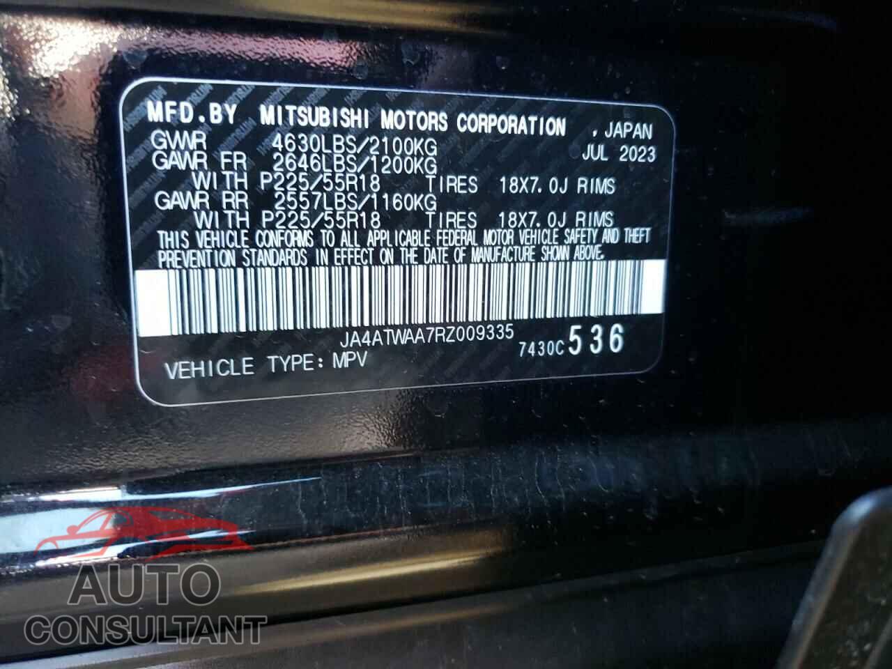MITSUBISHI ECLIPSE 2024 - JA4ATWAA7RZ009335