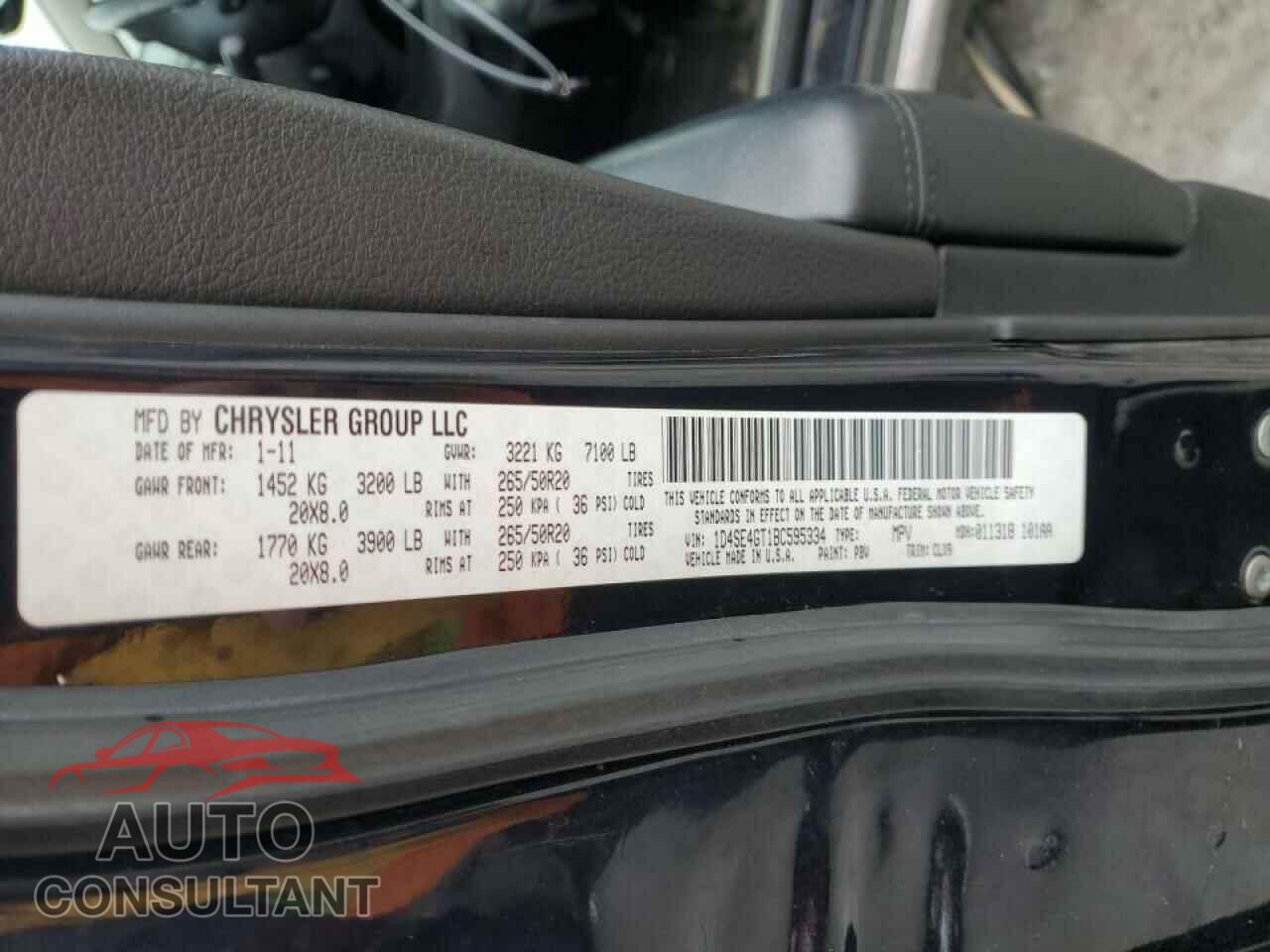 DODGE DURANGO 2011 - 1D4SE4GT1BC595334