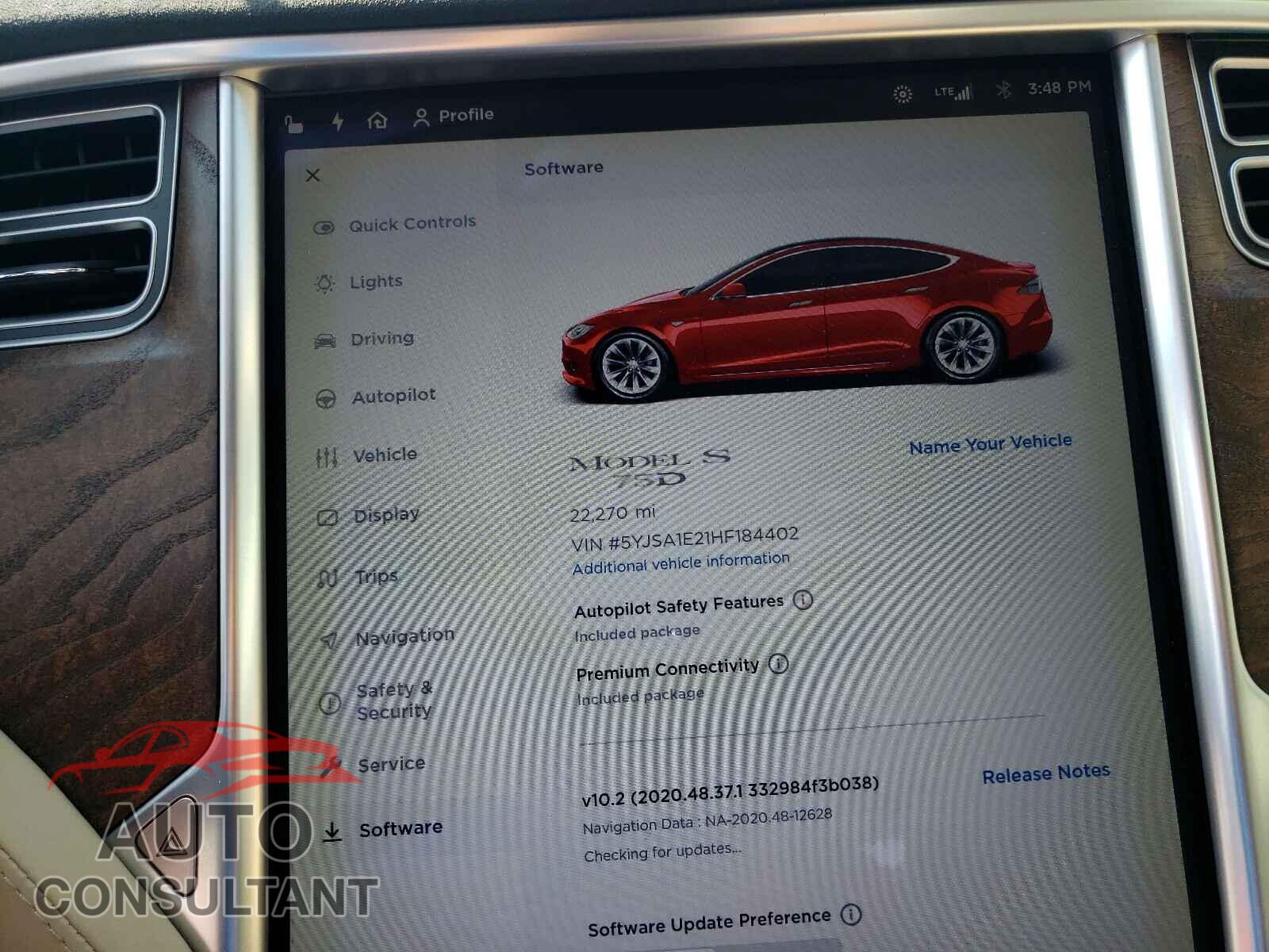 TESLA MODEL S 2017 - 5YJSA1E21HF184402