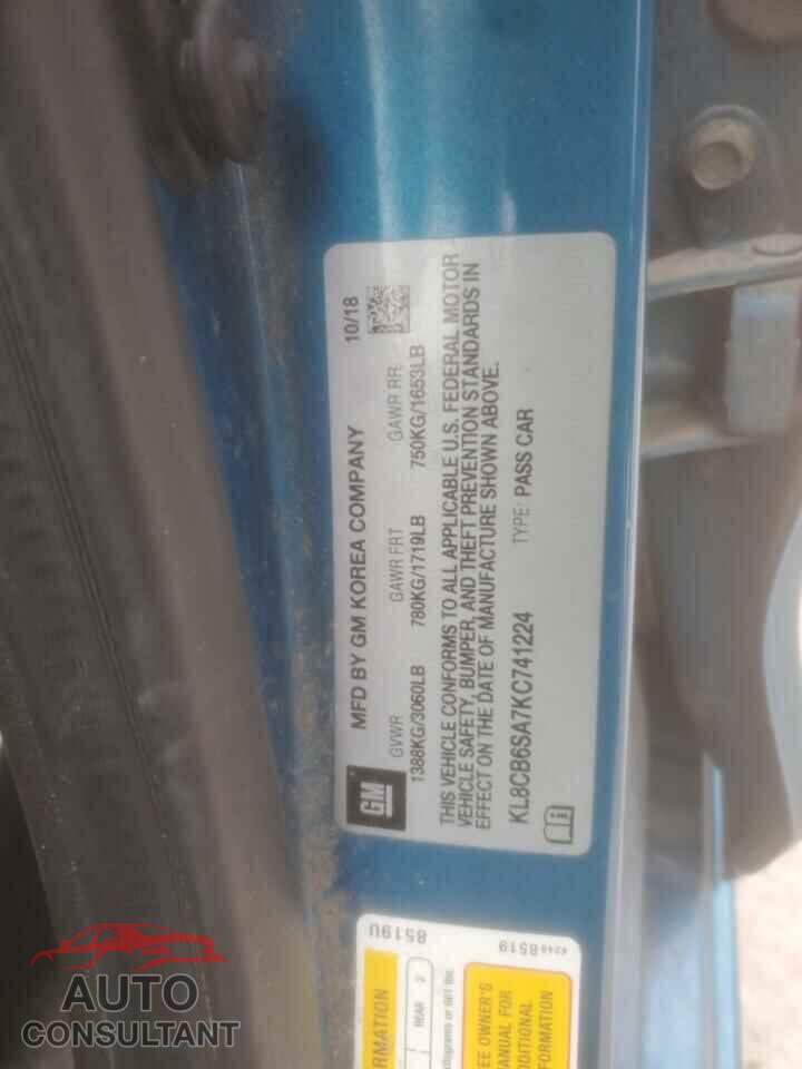 CHEVROLET SPARK 2019 - KL8CB6SA7KC741224