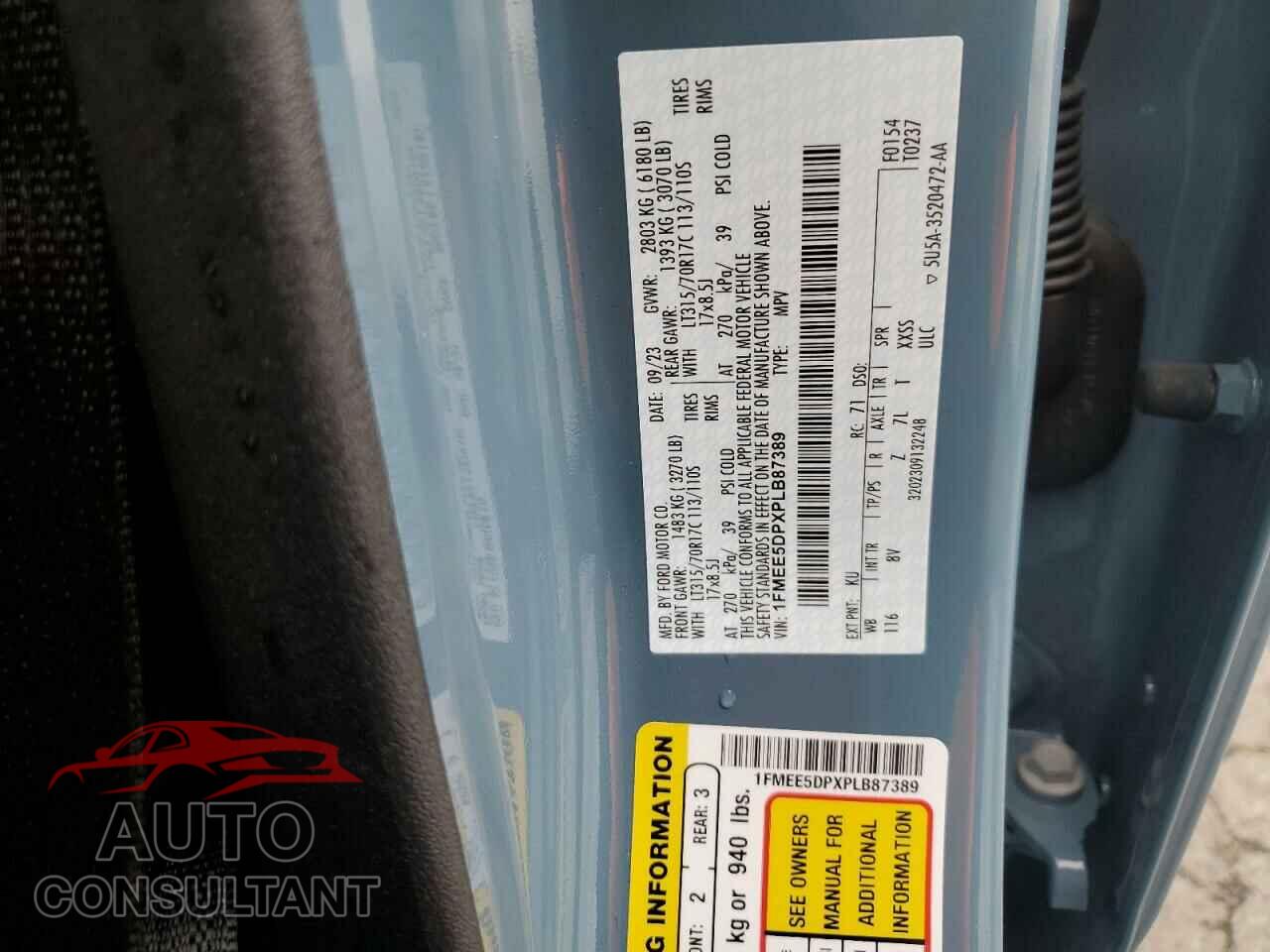 FORD BRONCO 2023 - 1FMEE5DPXPLB87389