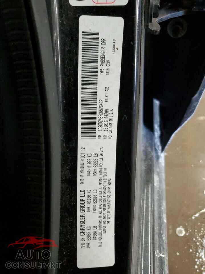 DODGE AVENGER 2013 - 1C3CDZAB7DN576462