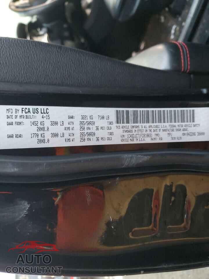DODGE DURANGO 2015 - 1C4SDJCT1FC818031