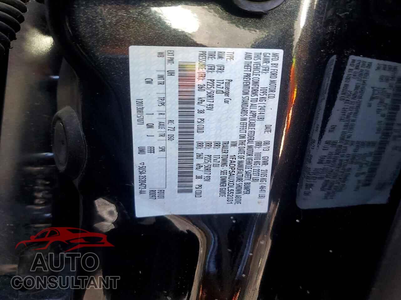 FORD CMAX 2013 - 1FADP5AUXDL552031