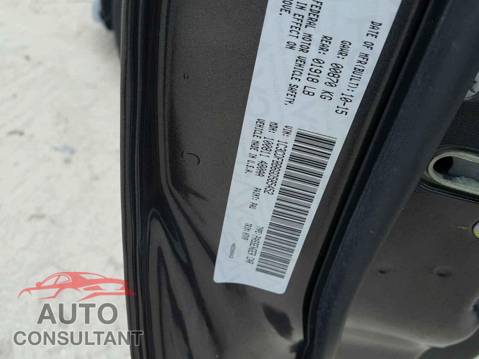 DODGE DART 2016 - 1C3CDFBB6GD585452