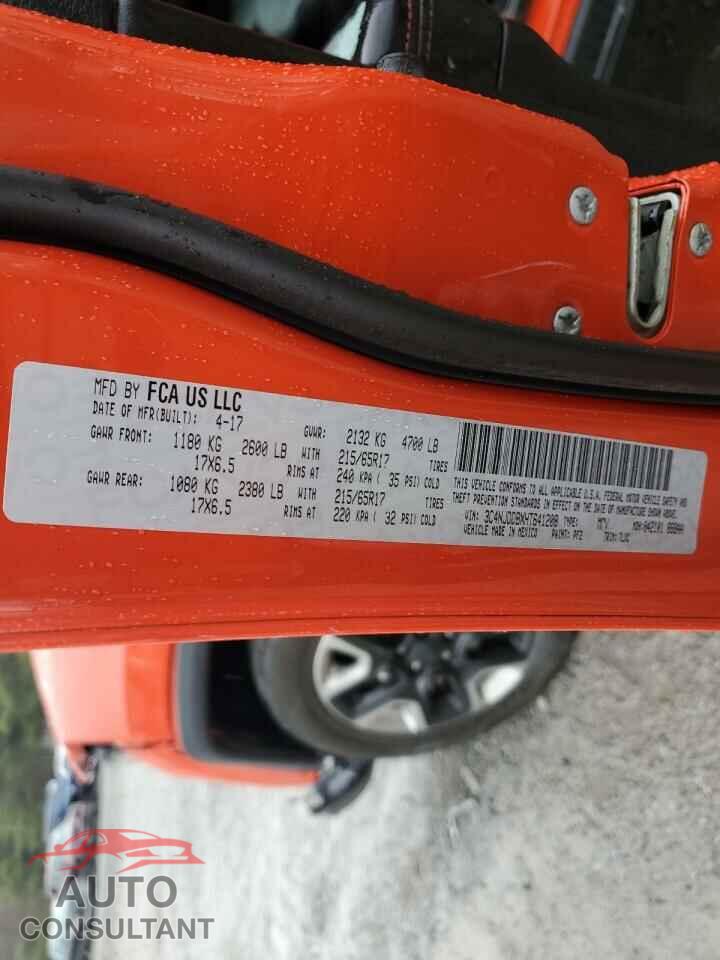 JEEP COMPASS 2017 - 3C4NJDDBXHT641208