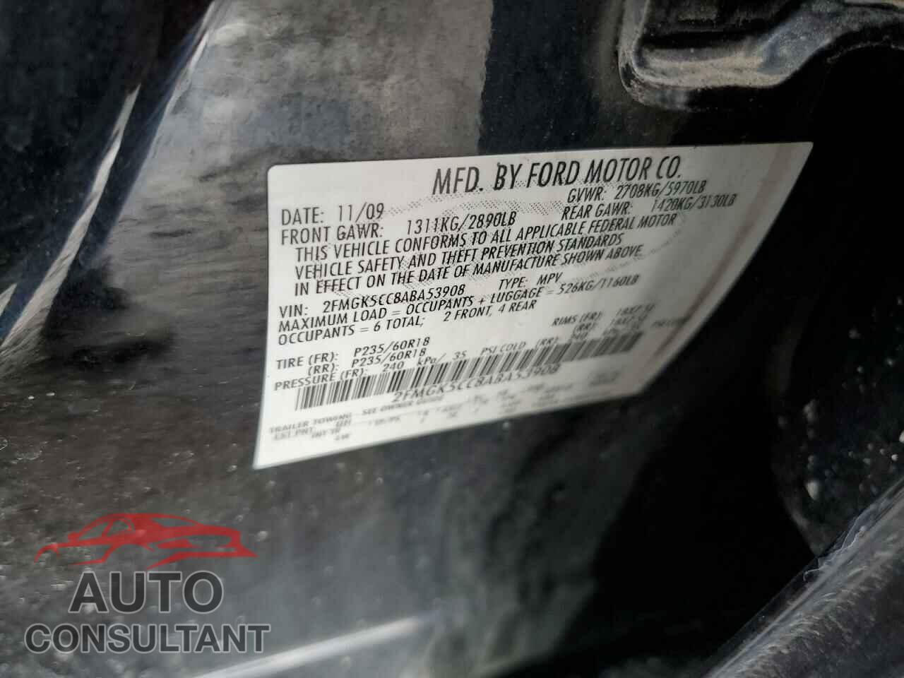 FORD FLEX 2010 - 2FMGK5CC8ABA53908
