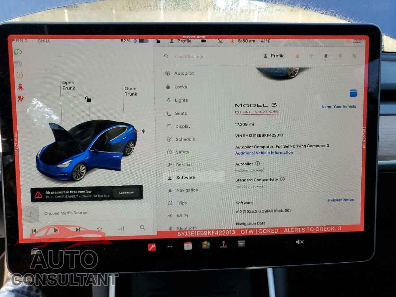TESLA MODEL 3 2019 - 5YJ3E1EB9KF422013