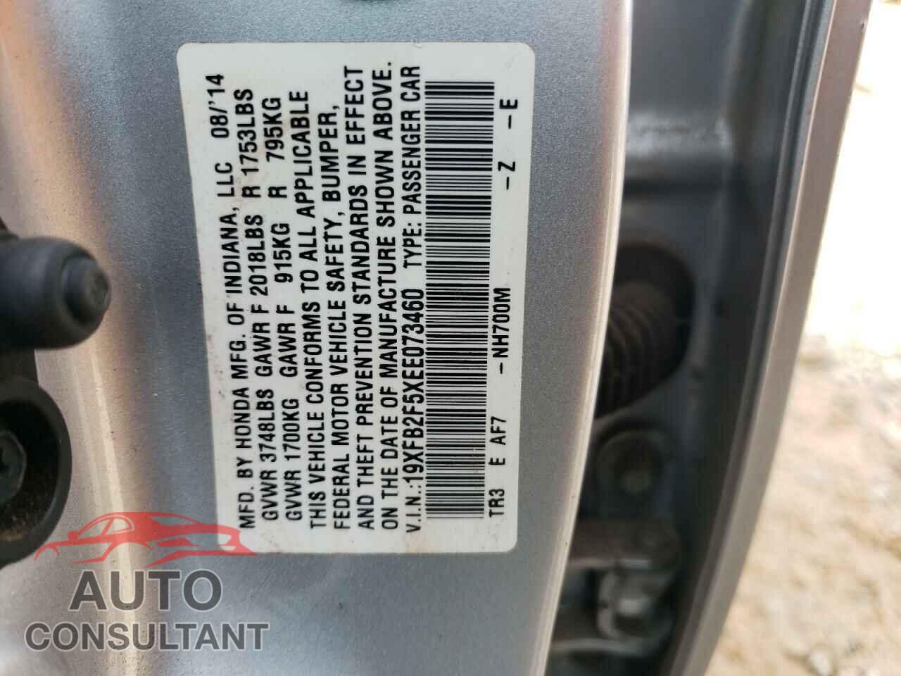 HONDA CIVIC 2014 - 19XFB2F5XEE073460