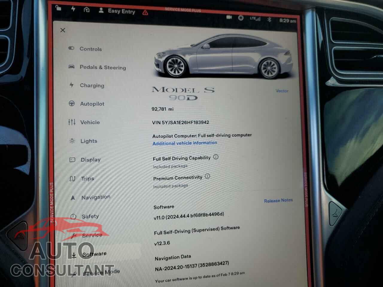 TESLA MODEL S 2017 - 5YJSA1E26HF183942