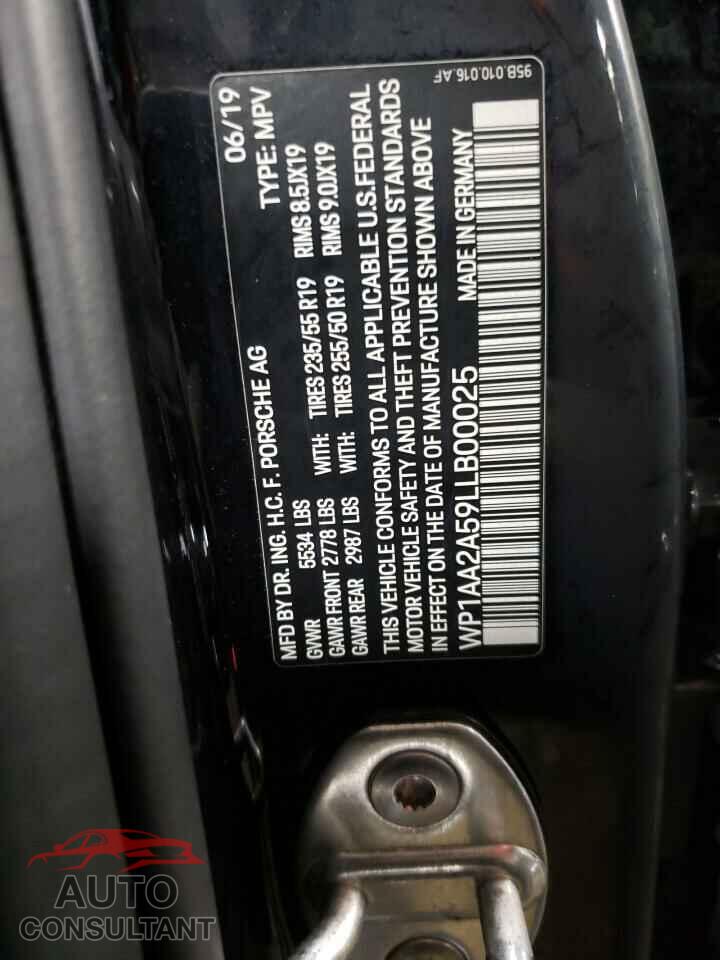 PORSCHE MACAN 2020 - WP1AA2A59LLB00025