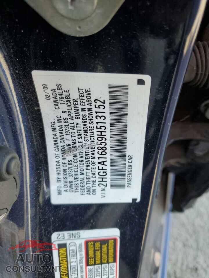 HONDA CIVIC 2009 - 2HGFA16859H513152