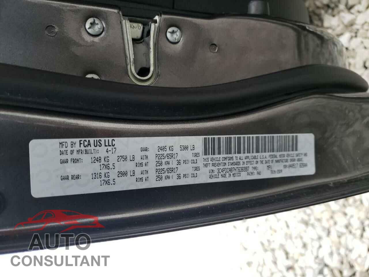 DODGE JOURNEY 2017 - 3C4PDCAB7HT636997