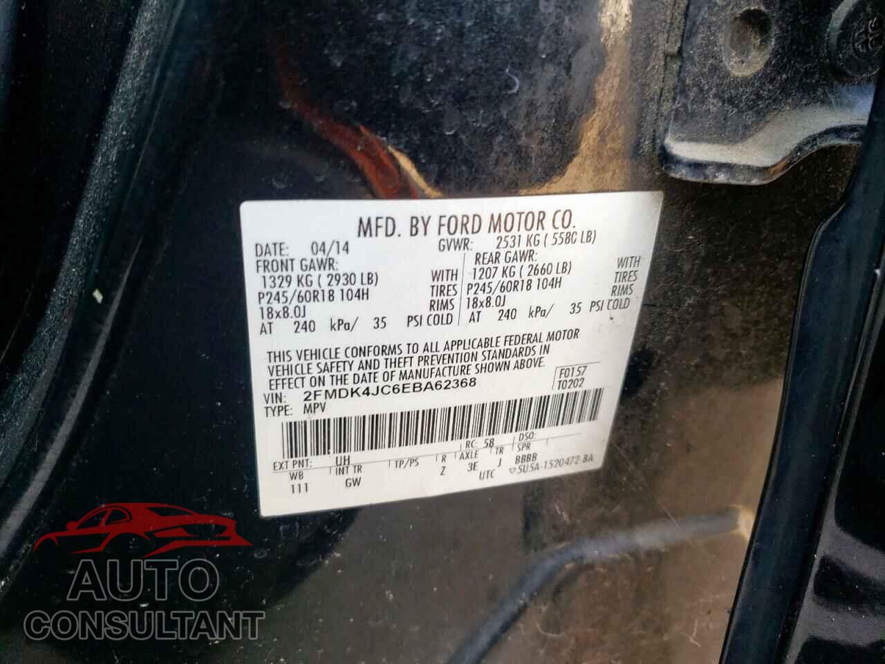 FORD EDGE 2014 - 2FMDK4JC6EBA62368