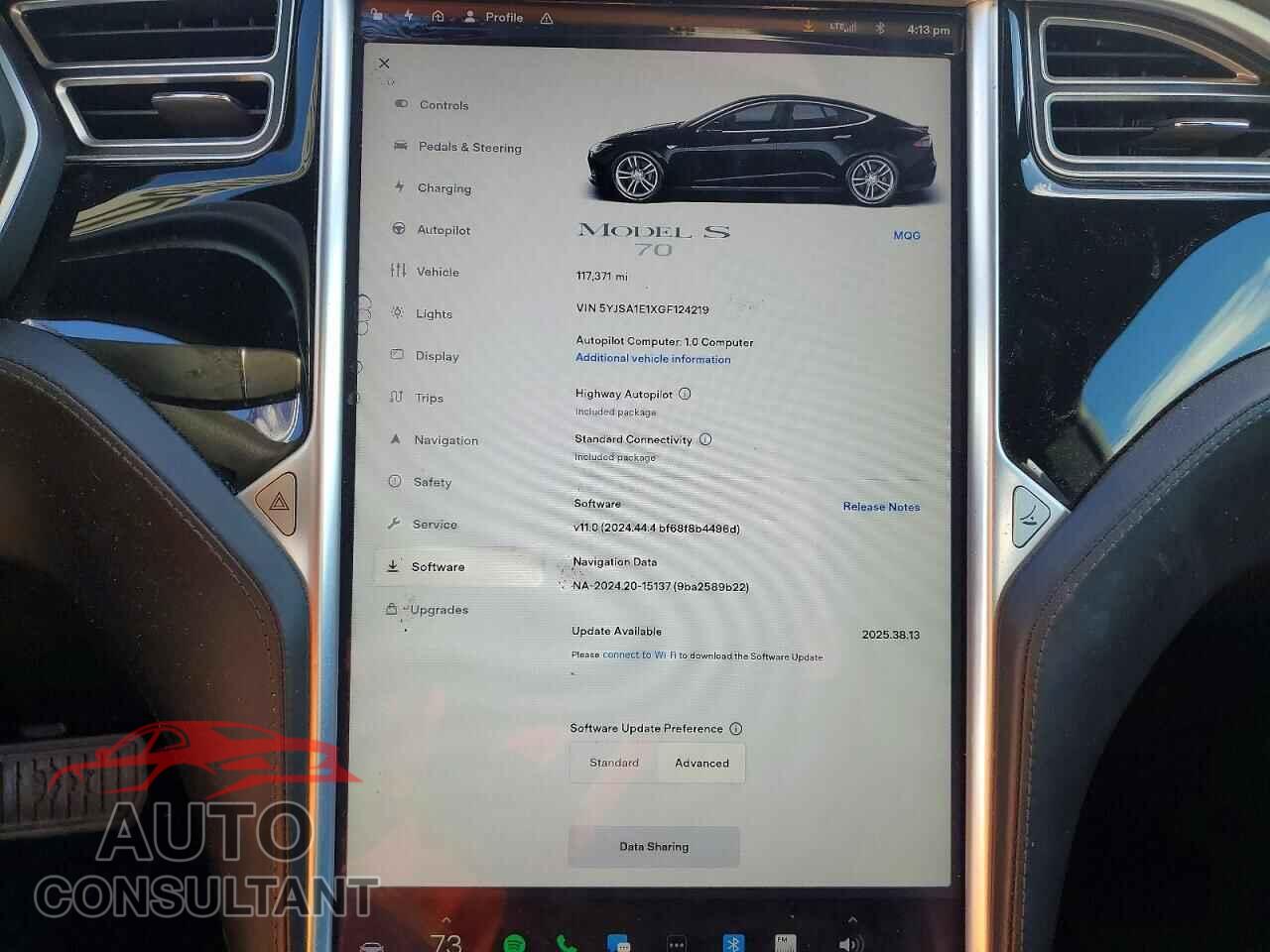 TESLA MODEL S 2016 - 5YJSA1E1XGF124219