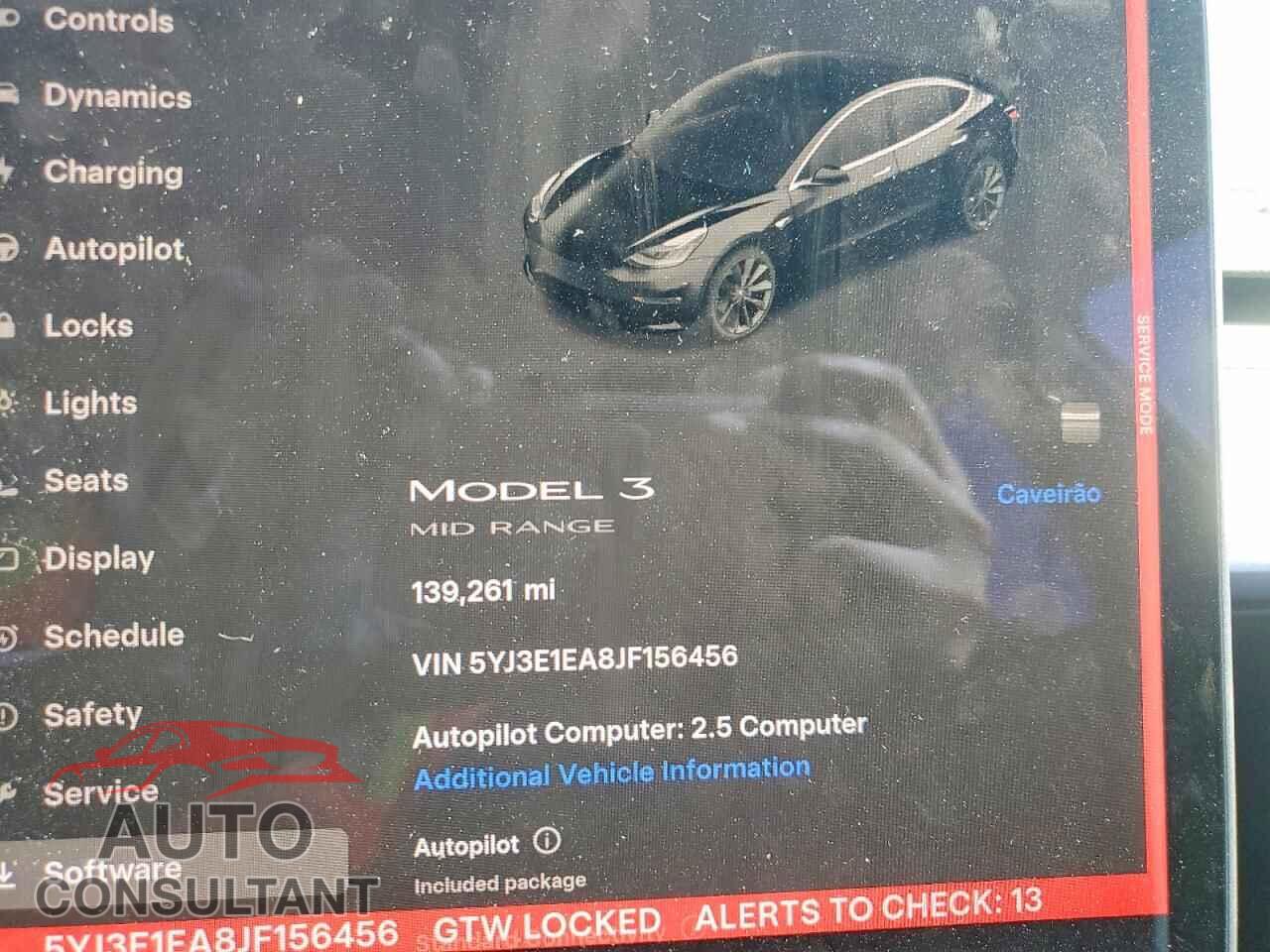 TESLA MODEL 3 2018 - 5YJ3E1EA8JF156456