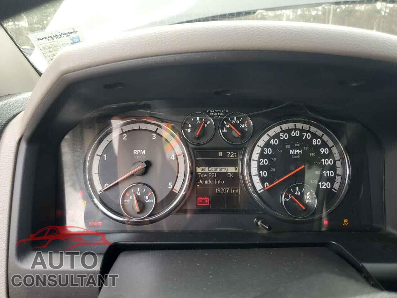 DODGE RAM 2500 2012 - 3C6UD5CL7CG182912