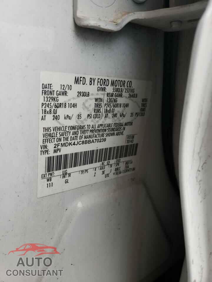 FORD EDGE 2011 - 2FMDK4JC8BBA70239