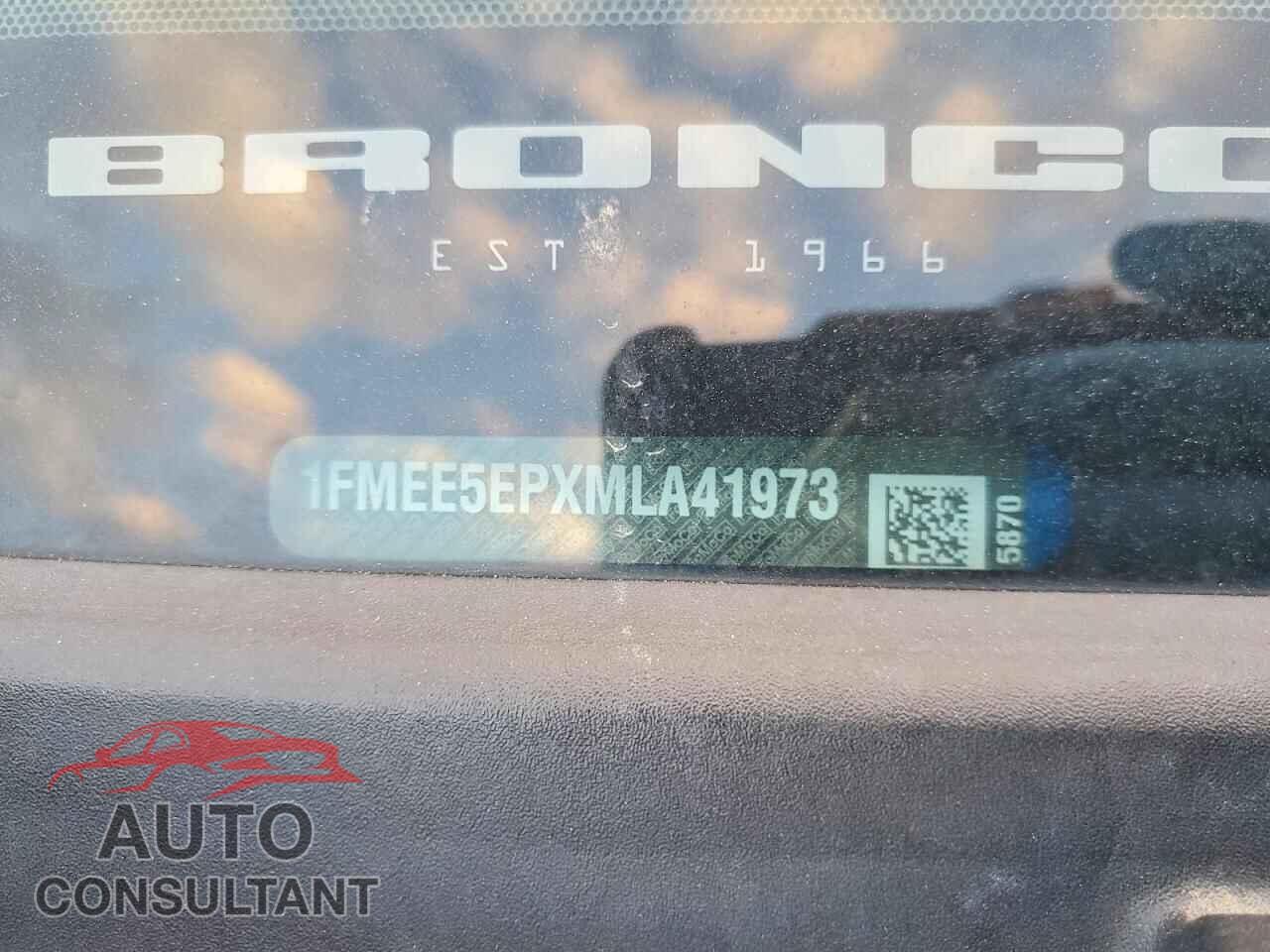 FORD BRONCO 2021 - 1FMEE5EPXMLA41973