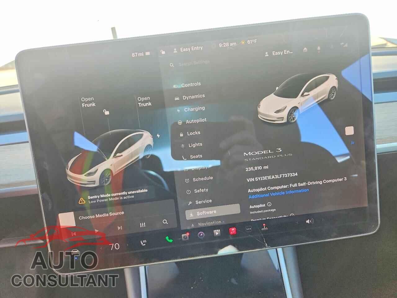 TESLA MODEL 3 2020 - 5YJ3E1EA3LF737334