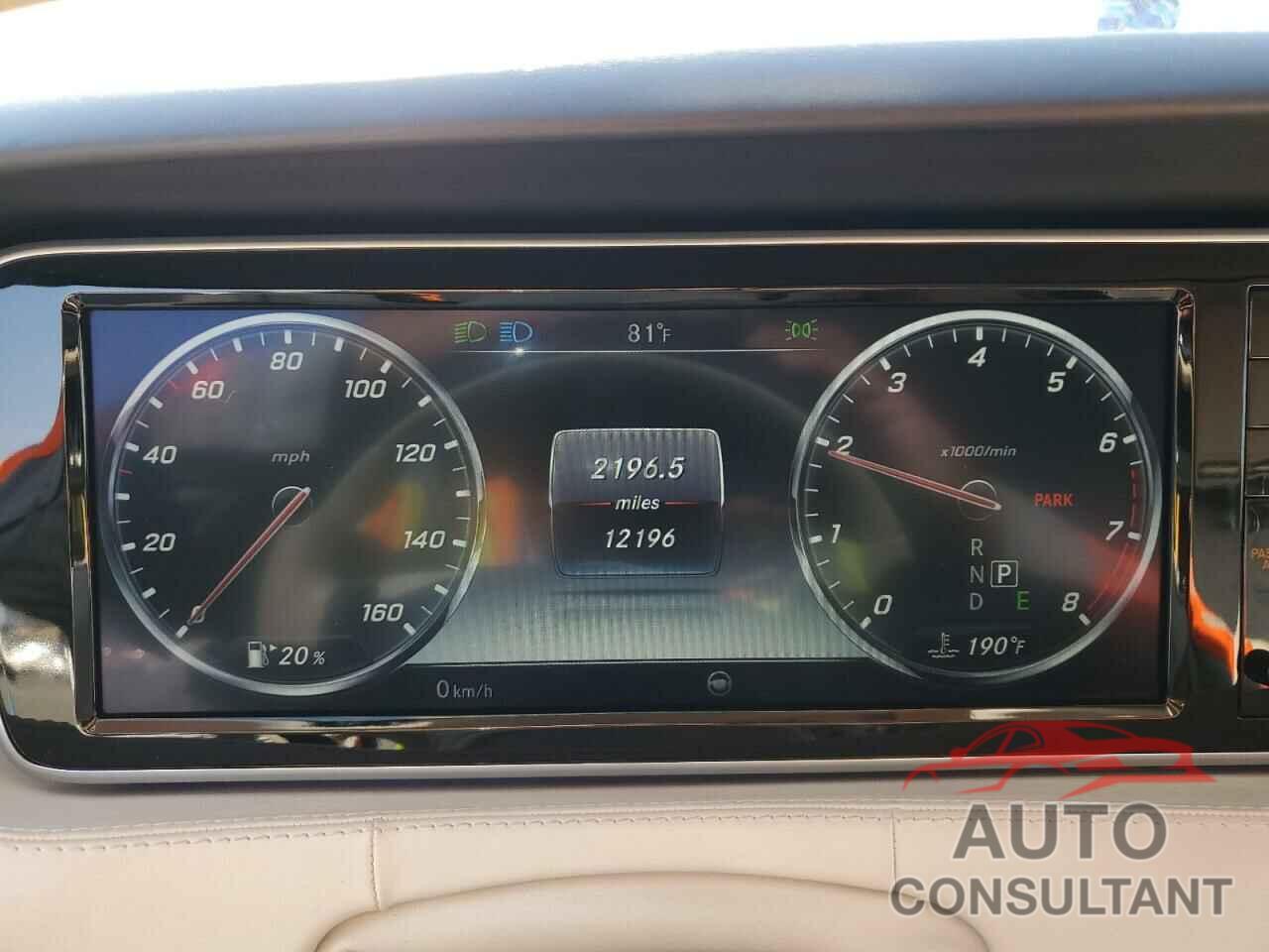MERCEDES-BENZ S-CLASS 2017 - WDDXK8CB4HA024754