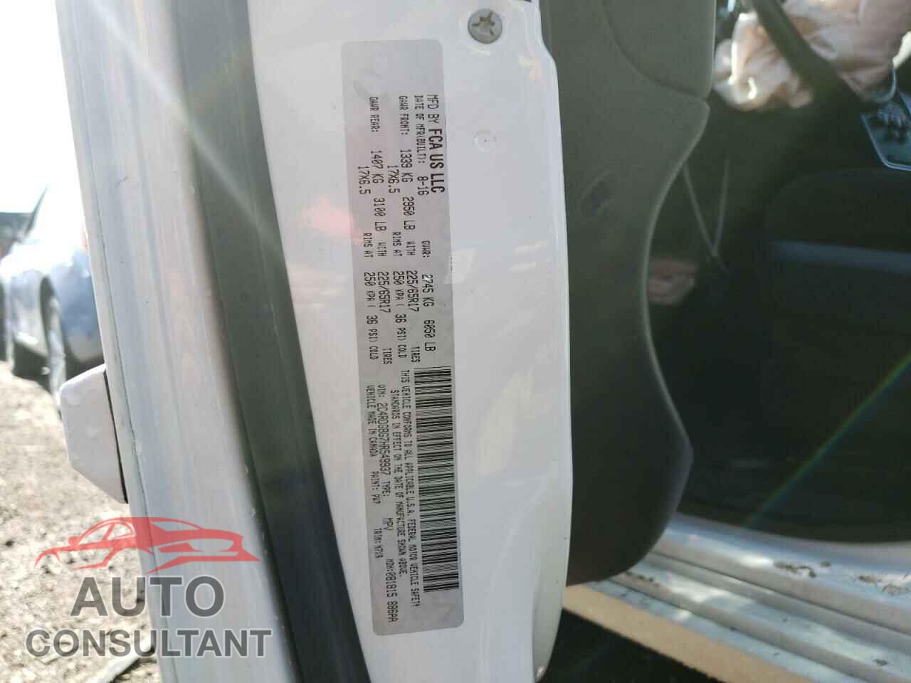 DODGE CARAVAN 2017 - 2C4RDGBG7HR549937