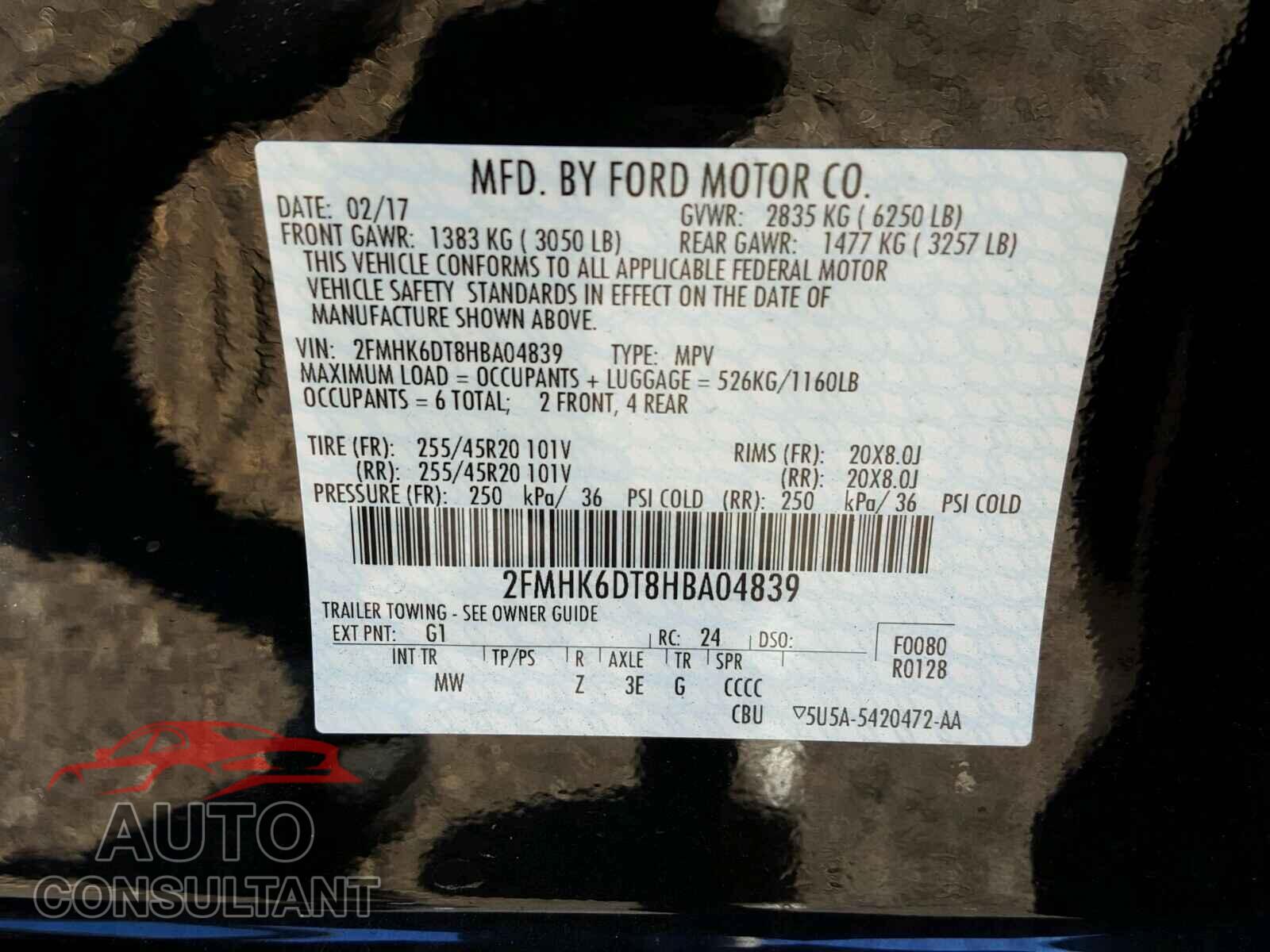 FORD FLEX 2017 - 2FMHK6DT8HBA04839