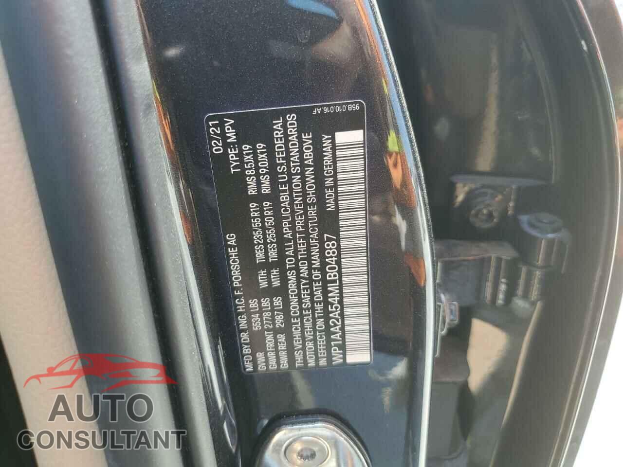 PORSCHE MACAN 2021 - WP1AA2A54MLB04887