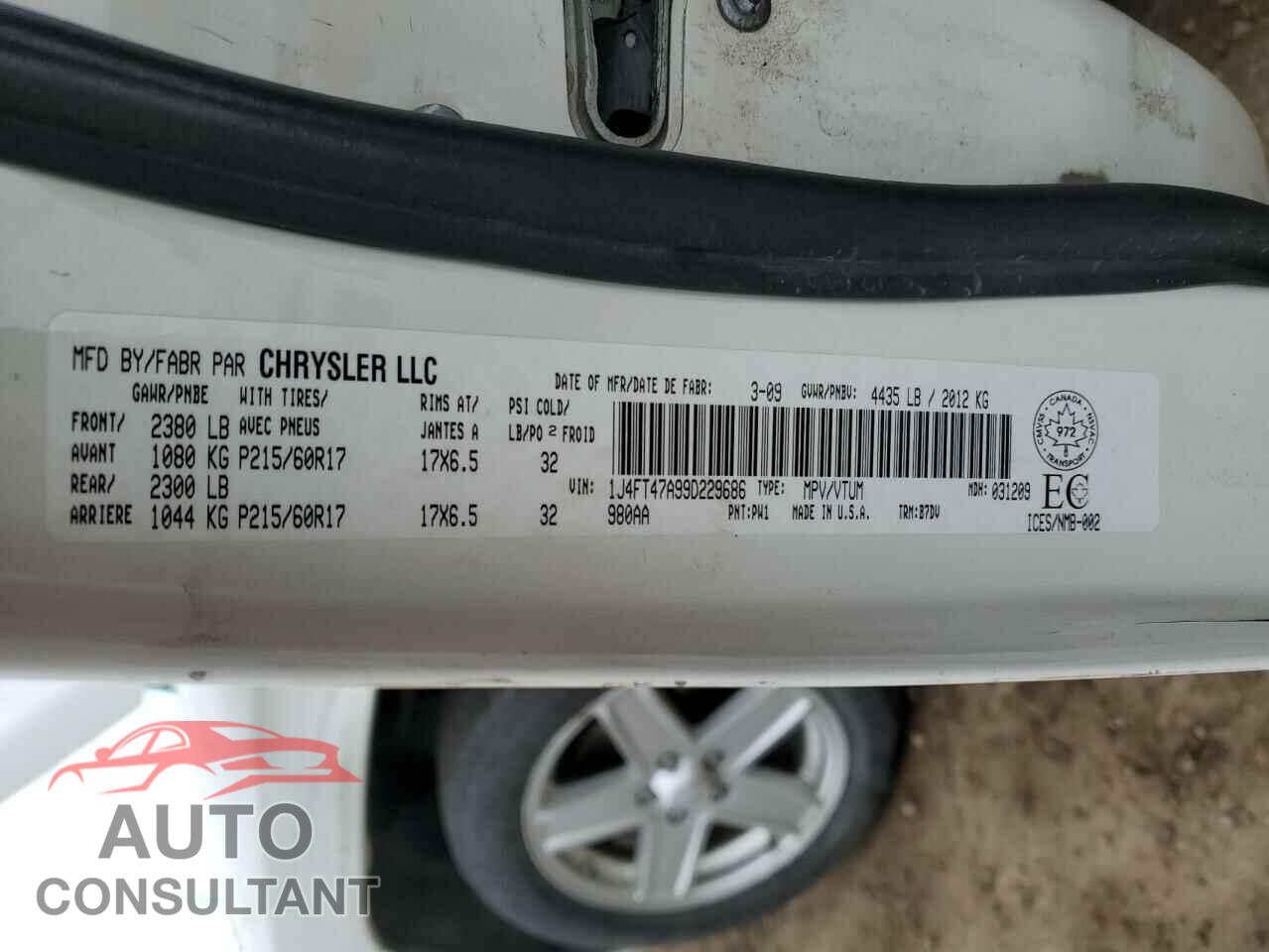 JEEP COMPASS 2009 - 1J4FT47A99D229686
