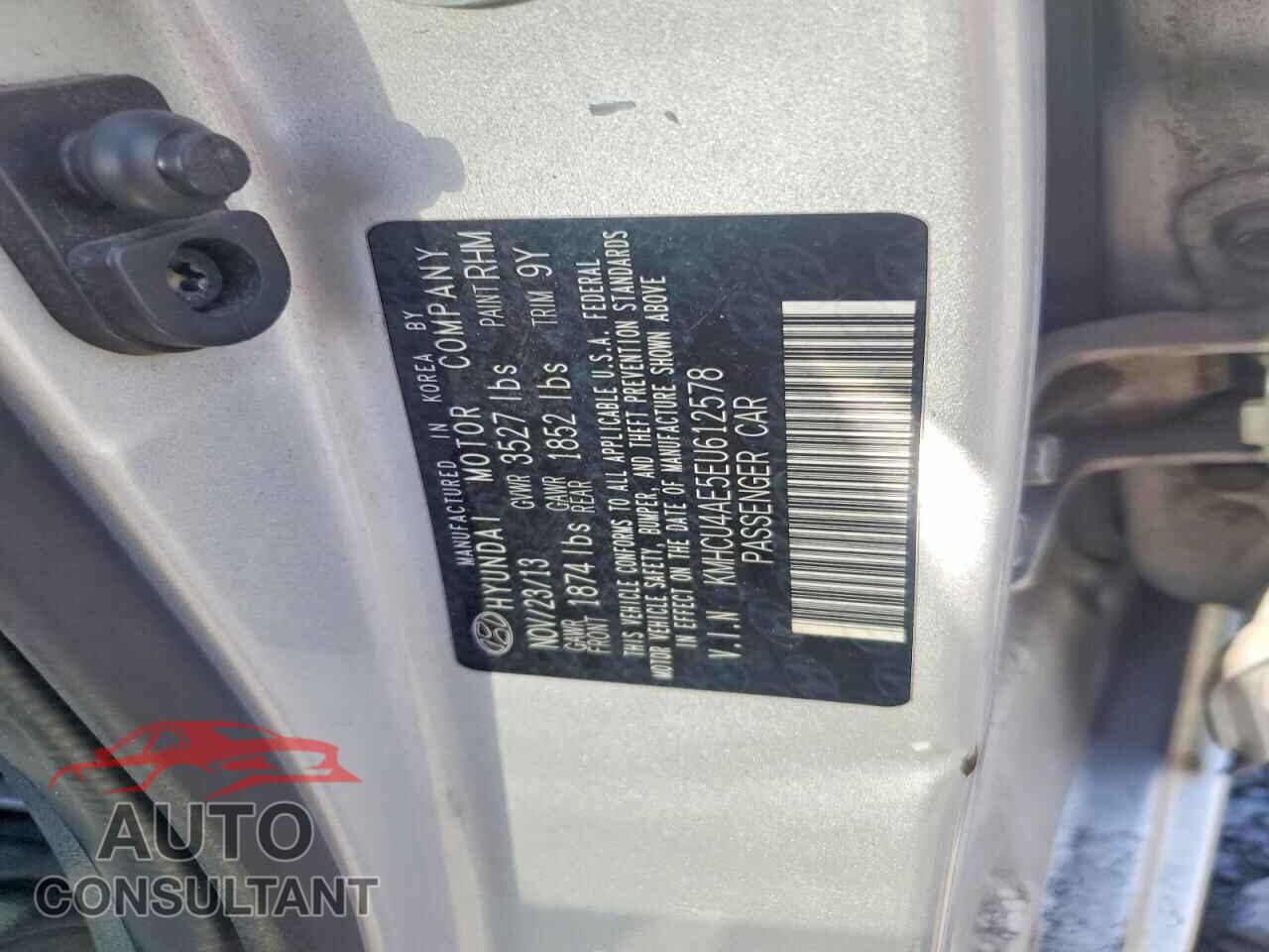 HYUNDAI ACCENT 2014 - KMHCU4AE5EU612578