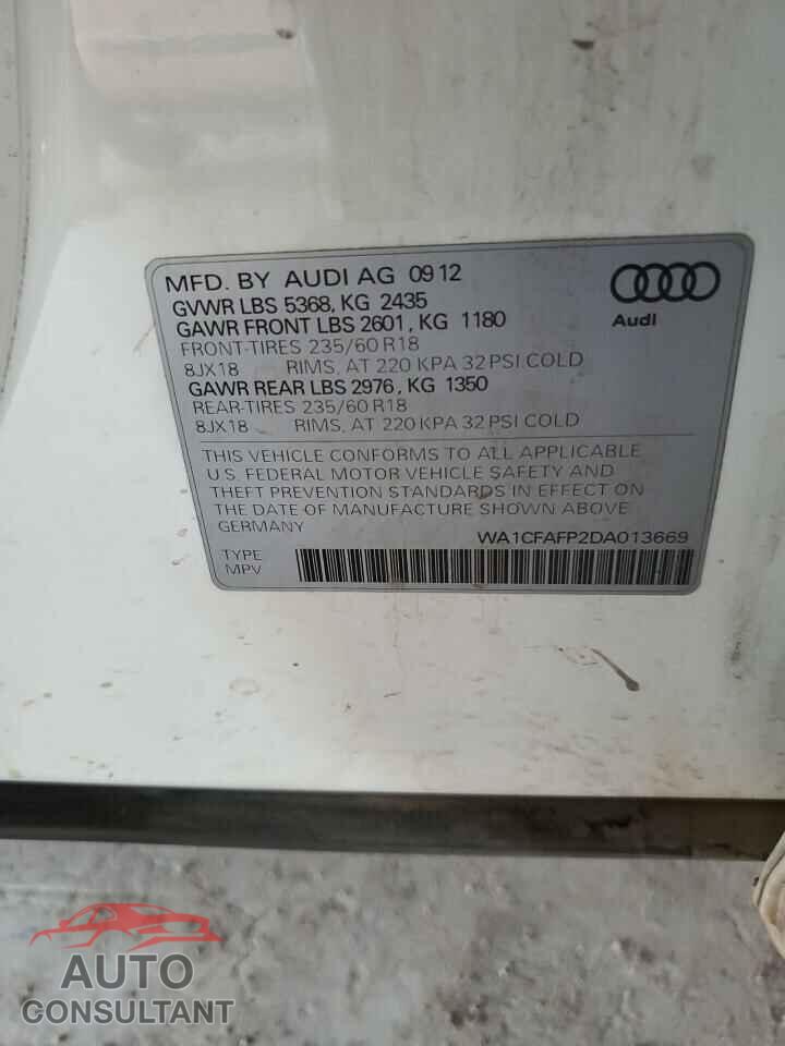 AUDI Q5 2013 - WA1CFAFP2DA013669
