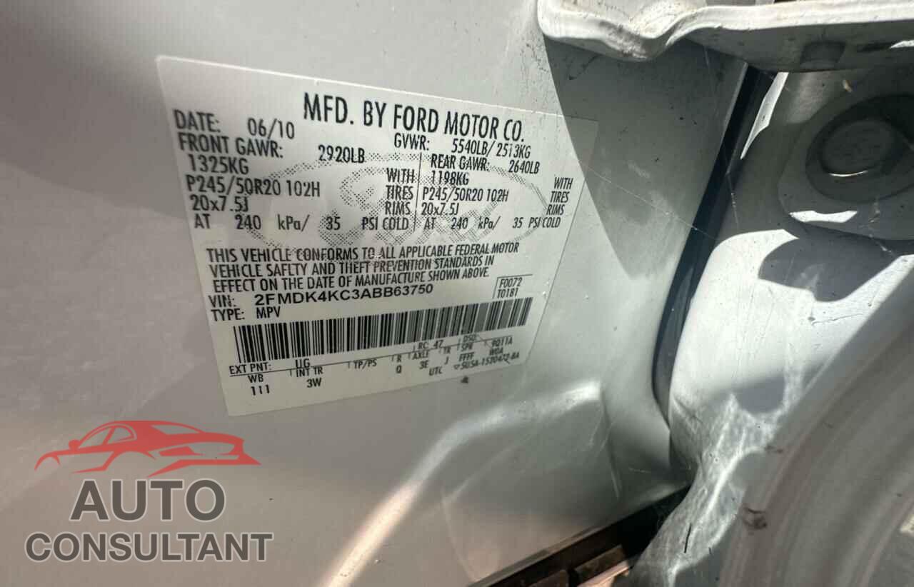 FORD EDGE 2010 - 2FMDK4KC3ABB63750